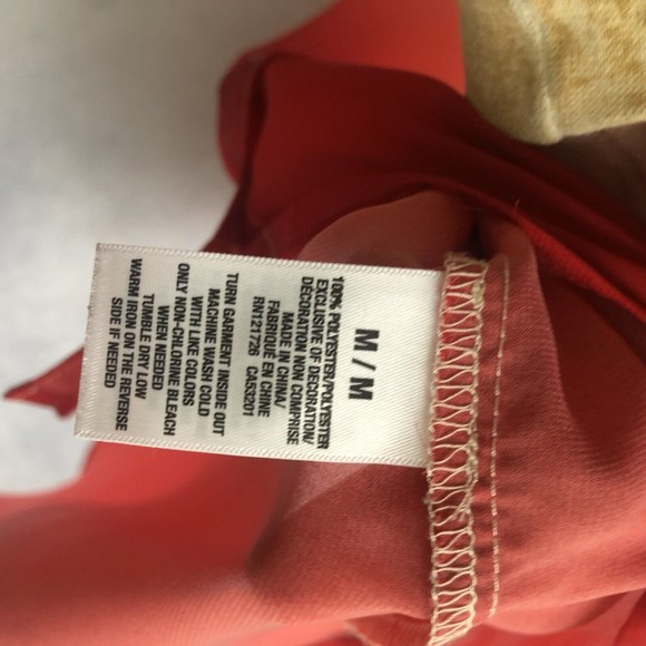 Aeropostale Eighty-Seven Ombre Red & White Sleeveless Button-Up Blouse Size M - Picture 4 of 6